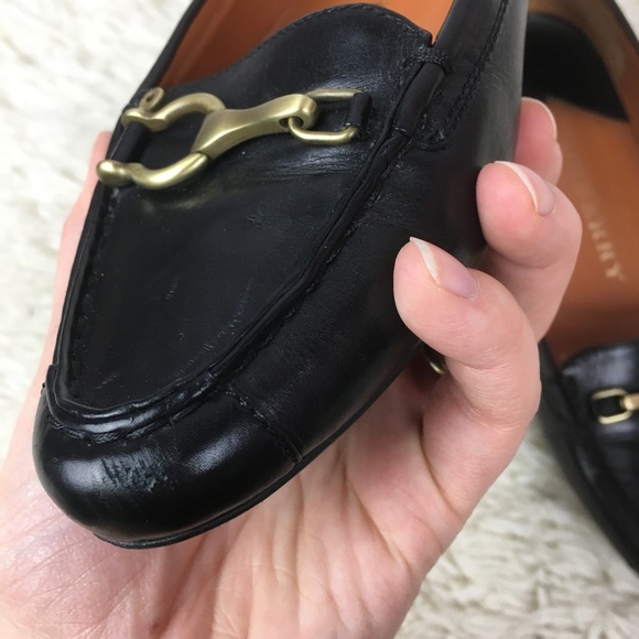 Burberry pointed toe loafer flats brass buckle - Picture 7 of 8